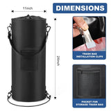 13 Gallon (49L) Waterproof Marine Trash Bag Holder with 6 Clips and Pocket, Reusable Waste Bin for Boat, Fishing, Sandbars & Camping, Black In Australia - Darrahopens
