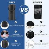 13 Gallon (49L) Waterproof Marine Trash Bag Holder with 6 Clips and Pocket, Reusable Waste Bin for Boat, Fishing, Sandbars & Camping, Black In Australia - Darrahopens