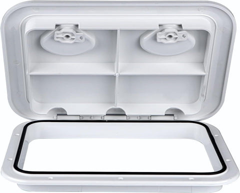 Rectangular Marine Deck Access Hatch with Lid, Boat Storage Inspection Hatch for Yachts, Kayaks and Compartments, White, 44 x 31.5 cm In Australia - Darrahopens
