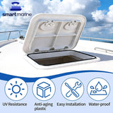 Rectangular Marine Deck Access Hatch with Lid, Boat Storage Inspection Hatch for Yachts, Kayaks and Compartments, White, 44 x 31.5 cm In Australia - Darrahopens