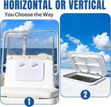 Rectangular Marine Deck Access Hatch with Lid, Boat Storage Inspection Hatch for Yachts, Kayaks and Compartments, White, 44 x 31.5 cm In Australia - Darrahopens