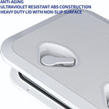 Rectangular Marine Deck Access Hatch with Lid, Boat Storage Inspection Hatch for Yachts, Kayaks and Compartments, White, 44 x 31.5 cm In Australia - Darrahopens