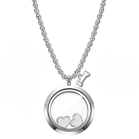 Darrahopens Fashion > Women's Fashion > Women's Jewellery Pet Ashes Memorial Necklace, Glass Circle Urn Pendant with Stainless Steel Chain for Pet Fur, Dried Flowers and Keepsake Jewellery, Transparent In Australia - Darrahopens