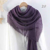 Dark Purple Crinkle Scarf Plain Hijab, Soft Viscose Fiber Lightweight Daily Wear Wrap, Brand New High Quality Muslim Headscarf In Australia - Darrahopens