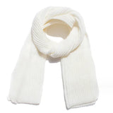 White Chunky Cable Knit Winter Scarf for Women and Men, 190x30 cm Warm Oversized Wrap, Soft Cashmere-Like Acrylic for Cold Weather Christmas Gift In Australia - Darrahopens