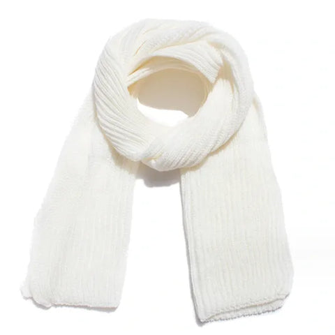 White Chunky Cable Knit Winter Scarf for Women and Men, 190x30 cm Warm Oversized Wrap, Soft Cashmere-Like Acrylic for Cold Weather Christmas Gift In Australia - Darrahopens
