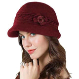 Women's Elegant Warm Knitted Cloche Hat in Hemp Color, One Size Fits Most 56-58 cm Stretchable, Multifunctional Winter Skating Snowboarding Beanie In Australia - Darrahopens