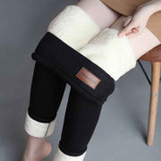 Black Sherpa Fleece Lined High Waist Winter Leggings for Women, Thick Cashmere Feel Plus Size 3XL, Stretchy Thermal Pants for Cold Weather and Lounge In Australia - Darrahopens