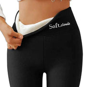 Dark Gray Sherpa Fleece Lined High Waist Winter Leggings for Women, Thick Soft Thermal Pants with Slimming Stretchy Fit, Plus Size 3XL for Cold Weather In Australia - Darrahopens
