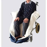 Lightweight Thickened Wheelchair Blanket with Plaid Outer Fabric, Windproof Warm Berber Fleece Lining for Legs and Waist, Half-Wrapped Style for Mobility In Australia - Darrahopens
