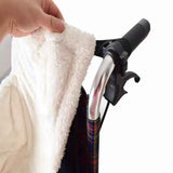 Lightweight Thickened Wheelchair Blanket with Plaid Outer Fabric, Windproof Warm Berber Fleece Lining for Legs and Waist, Half-Wrapped Style for Mobility In Australia - Darrahopens
