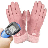 USB Rechargeable Heated Gloves for Women with 3-Level Temperature Control, Touchscreen Compatible Soft Suede with Coral Fleece Lining, Requires Power Bank In Australia - Darrahopens