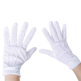 White Adult One Size Fingerless Gloves with Snap Button Closure and Embroidered Seams, Perfect for Christmas Saint Nicholas Carnival Halloween Costume Parties In Australia - Darrahopens