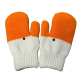 Yellow Winter Goose Design Fleece Lined Knitted Thermal Gloves, Cute Playful Pattern with Vibrant Color, Fun Warm Gift for Cycling Skiing and Everyday Use In Australia - Darrahopens