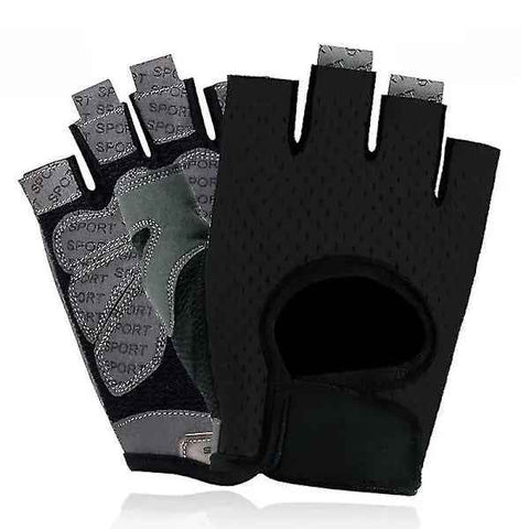 Women's Half Finger Gym Gloves with Non-Slip Gel Pads for Weightlifting, Bodybuilding, and Cycling, Breathable Elastic Fabric Size L for Secure Grip In Australia - Darrahopens