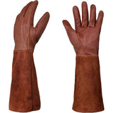 Long Thorn-Resistant Gardening Gloves for Women, Rose Pruning and Cactus Handling Protective Arm Covers, Thick Cowhide Leather with Cotton Lining In Australia - Darrahopens
