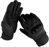Black Men's Motorcycle Tactical Gloves with Knuckle Protection, Breathable Mesh Vents, Non-Slip Silicone Palm, Touchscreen Fingertips for Riding and Training In Australia - Darrahopens