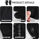 Black Men's Motorcycle Tactical Gloves with Knuckle Protection, Breathable Mesh Vents, Non-Slip Silicone Palm, Touchscreen Fingertips for Riding and Training In Australia - Darrahopens