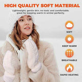 Black Thick Fleece Lined Insulated Mittens for Women, Crochet Knit Design with Inner Fleece Lining, Button Fastening Stretchy Fit for Cold Weather In Australia - Darrahopens