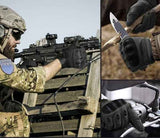 Black Tactical Military Gloves with Touchscreen Compatibility, Reinforced Nylon Construction with Non-Slip Panels and Adjustable Velcro Cuffs Size L In Australia - Darrahopens