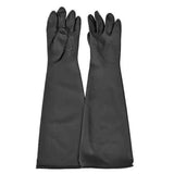 Rubber Sandblasting Gloves 60 cm Length for Sandblasting Cabinets, Cotton Lined Abrasion Resistant Sleeves with Rough Surface for Secure Grip in Heavy-Duty Work In Australia - Darrahopens