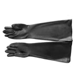 Rubber Sandblasting Gloves 60 cm Length for Sandblasting Cabinets, Cotton Lined Abrasion Resistant Sleeves with Rough Surface for Secure Grip in Heavy-Duty Work In Australia - Darrahopens