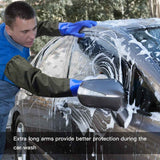 Waterproof Long Rubber Pond Gloves with 28 Inch Sleeves, Thick PVC Wear Resistant for Car Wash Fishing Digging and Chemical Handling with Seamless Cotton Liner In Australia - Darrahopens