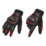 Red Full Finger Outdoor Cycling Motorcycle Sports Gloves, Nylon Material with Comfortable Sweat Holes and Joint Protection, Anti-Slip Anti-Impact Size XL In Australia - Darrahopens