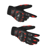 Red Full Finger Outdoor Cycling Motorcycle Sports Gloves, Nylon Material with Comfortable Sweat Holes and Joint Protection, Anti-Slip Anti-Impact Size XL In Australia - Darrahopens