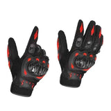 Red Full Finger Outdoor Cycling Motorcycle Sports Gloves, Nylon Material with Comfortable Sweat Holes and Joint Protection, Anti-Slip Anti-Impact Size XL In Australia - Darrahopens