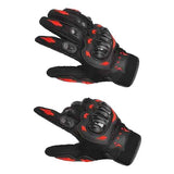 Red Full Finger Outdoor Cycling Motorcycle Sports Gloves, Nylon Material with Comfortable Sweat Holes and Joint Protection, Anti-Slip Anti-Impact Size XL In Australia - Darrahopens