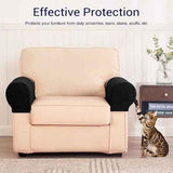 Black Stretch Spandex Armrest Covers Set of 2 for Sofa Armchair Recliner, Soft Flexible Furniture Protectors Against Stains and Scratches with Machine Washable Care In Australia - Darrahopens