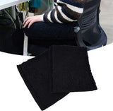 Black Memory Foam Wheelchair Armrest Cushion Covers 2 Pack, Synthetic Sheepskin Pressure Relief for Seniors Adults, Compatible with Standard Wheelchairs and Office Chairs In Australia - Darrahopens
