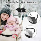 Warm Fleece Lined Stroller Gloves with Waterproof Oxford Outer, Universal Size with Snap Button Design for Easy Attachment to Stroller Handlebars for Winter Walks In Australia - Darrahopens