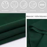 Dark Green Soft Chiffon Shawl Wrap for Women 180x70 cm, Lightweight Breathable Skin-Friendly Fabric for Wedding Evening Party and Travel, Great Gift for Ladies