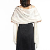 Satin Solid Evening Wrap Wedding Shawl Shrug Bolero for Women, 200x70 cm Plain Weave Polyester, Elegant Medium Length Design for Formal Events In Australia - Darrahopens