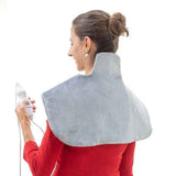 Electric Neck and Shoulder Heating Pad with 3 Temperature Levels 40-60°C, Soft Polyester Cover Removable and Washable, 2-Hour Auto Shut-Off for Pain Relief In Australia - Darrahopens