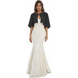 Chiffon Capelet Shawl Wrap for Women Evening Dress Wedding, Button Front Lightweight Flowing Design with Two Wearing Styles, Hand Wash Cold for Easy Care In Australia - Darrahopens