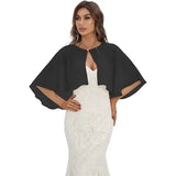 Chiffon Capelet Shawl Wrap for Women Evening Dress Wedding, Button Front Lightweight Flowing Design with Two Wearing Styles, Hand Wash Cold for Easy Care In Australia - Darrahopens
