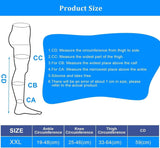 Thigh High Compression Socks for Women Men 15-21 mmHg Closed Toe, Level 1 Support for Edema Pregnancy, Breathable Polyester with Non-Slip Cuffs for All-Day Wear