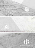Gray Warm Non-Slip Knitted Thick Lined Cozy Winter Slippers for Women and Men, One Size Fits Most with Silicone Grips, Perfect for Home and Indoor Use In Australia - Darrahopens