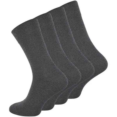 Dark Grey Loose Elastic Socks 8-Pack for Sensitive Legs, Piqué Woven Comfort Band for Even Pressure, Size 39-42 for Men and Women In Australia - Darrahopens
