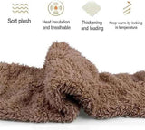 Brown Over Knee High Fuzzy Plush Teddy Slipper Socks for Women, Open Toe Non-Slip Design, Extra Long 55 cm for Warmth Indoors and Outdoors