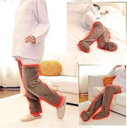 Brown Over Knee High Fuzzy Plush Teddy Slipper Socks for Women, Open Toe Non-Slip Design, Extra Long 55 cm for Warmth Indoors and Outdoors In Australia - Darrahopens