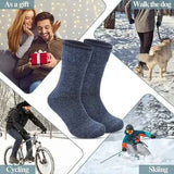 Men's Warm Wool Thermal Socks Pack, Thick Hiking Crew Boot Socks with Soft Breathable Fabric, Size UK 6-11 for Winter Outdoor Casual Wear In Australia - Darrahopens