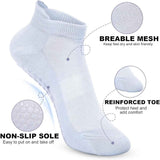 Black and White Non-Slip Yoga Pilates Socks for Women with Silicone Grips, Combed Cotton Breathable Striped Design, One Size Fits Most for Gym Barre and Dance In Australia - Darrahopens