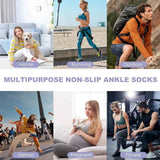 Black and White Non-Slip Yoga Pilates Socks for Women with Silicone Grips, Combed Cotton Breathable Striped Design, One Size Fits Most for Gym Barre and Dance In Australia - Darrahopens