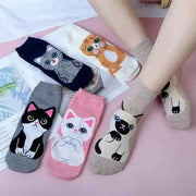 Women's Cute Animal Socks Pack 5 Pairs, Cat Dog Owl Designs in Bright Colors, Soft Breathable Cotton Blend for UK 6-8, Perfect Fun Gift for Christmas In Australia - Darrahopens