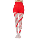 Christmas Over Knee and Thigh High Warm Socks, 70 cm Length Cozy Polyester Knit, Festive Design for Holiday Parties and Cold Weather Wear