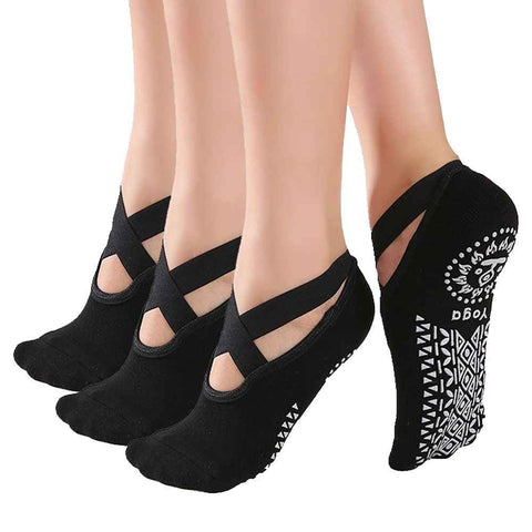 Women's Anti-Slip Yoga Pilates Ballet Dance Socks with Silicone Grips, Combed Cotton Breathable Design for US 5.5-11, Ideal for Barefoot Workouts and Home Use In Australia - Darrahopens